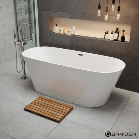 BRAIDER Freestanding Bathtub ALTARIA 180cm - White