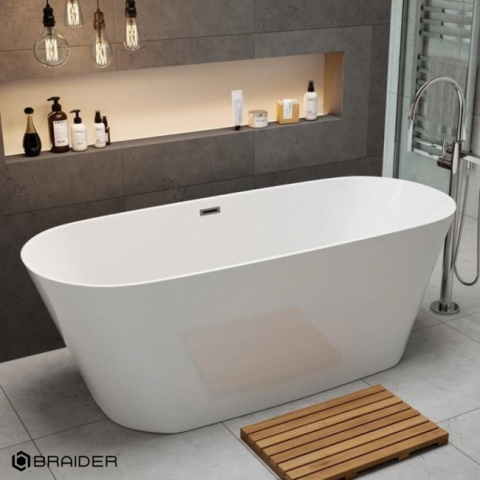 BRAIDER Freestanding Bathtub ALTARIA 180cm - White