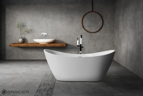 BRAIDER Freestanding Bathtub ALTARIA 180cm - White