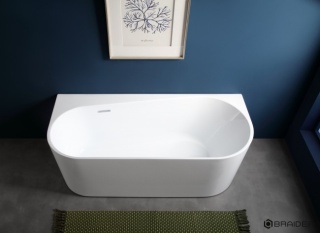 Braider Restia Ledge Freestanding Bathtub – 180cm, White