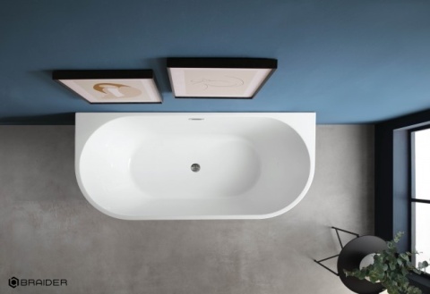 Braider Restia Symmetrical Freestanding Bathtub – 170cm, Black & White Braider Restia Symmetrical Freestanding Bathtub – 170cm, Black & White