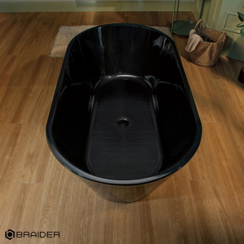 Braider Altaria Freestanding Bathtub – 170 × 82 cm, Black