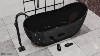 Braider Ava Freestanding Bathtub – 170 cm, Black