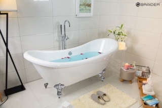 Braider Antiqua Freestanding Bathtub – 176 cm, White