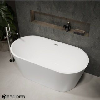 BRAIDER Freestanding Bathtub ALTARIA 180cm - White