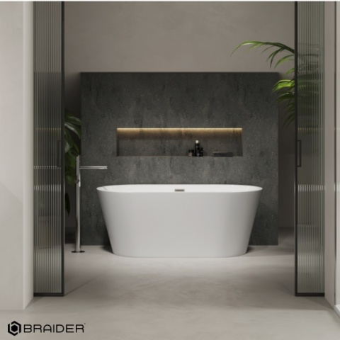 BRAIDER Freestanding Bathtub ALTARIA 180cm - White