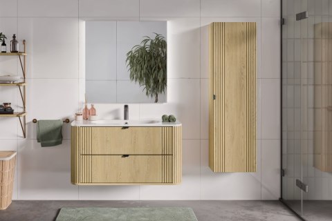 Zestaw meblowy 100cm z umywalką meblową Pure i szafką wysoką Zestaw meblowy 100cm z umywalką meblową Pure i szafką wysoką