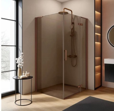 ŚCIANKA PRYSZNICOWA HUGO BROWN/BRUSH COPPER 90