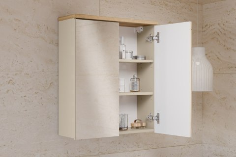 Zestaw meblowy 80cm z blatem, umywalką nablatową Cloud i szafką wysoką