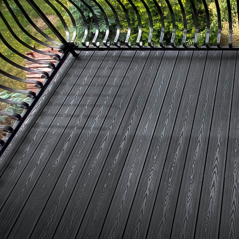 Composite Decking Board 3D Anthracite – 4m (0,580 m2)