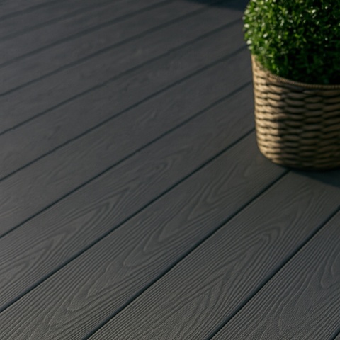 Composite Decking Board 3D Classic 2.0 Anthracite – 4m(0,600 m2)