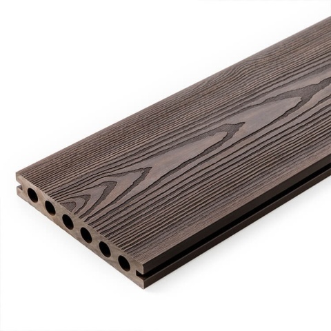 Composite Decking Board 3D Dark Brown – 4m (0,580 m2)