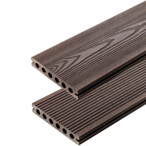 Composite Decking Board 3D Dark Brown – 3,5m (0,507 m2)
