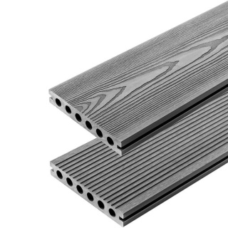 Composite Decking Board 3D Light Gray – 3,5m (0,507 m2)