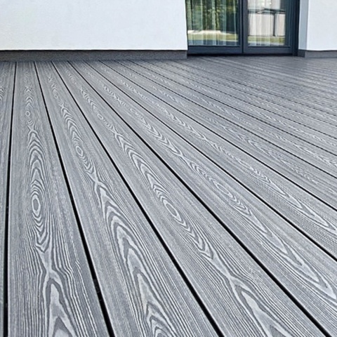 Composite Decking Board 3D Light Gray – 3,5m (0,507 m2)