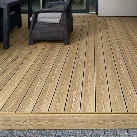 Composite Decking Board 3D Teak – 4m (0,580 m2)