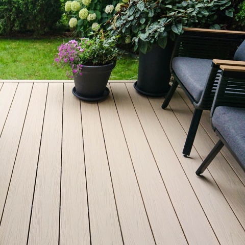 Composite Decking Board Premium II Generation Ecru / Light Oak – 4m (0,580 m2)
