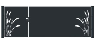 BramoFurtka typ FLORAL - 1,50+2,50 x 1,50 m - malowana proszkowo