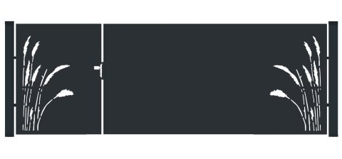 BramoFurtka typ FLORAL - 1,50+2,50 x 1,75 m - malowana proszkowo