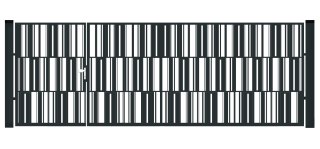 BramoFurtka typ MODERN - 1,50+2,50 x 1,25 m - malowana proszkowo