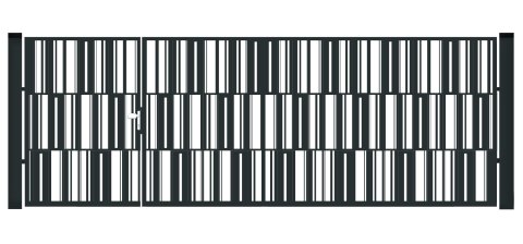 BramoFurtka typ MODERN - 1,50+2,50 x 1,25 m - malowana proszkowo