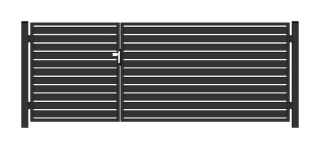 BramoFurtka typ PALISADA 100 - 1,50+2,50 x 1,75 m - malowana proszkowo
