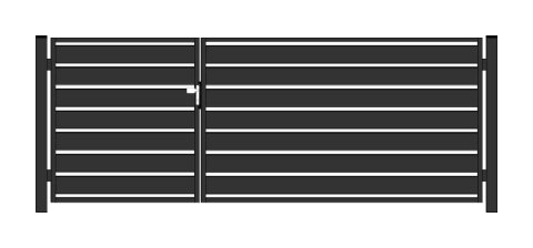 BramoFurtka typ PALISADA 200 - 1,50+2,50 x 1,25 m - malowana proszkowo BramoFurtka typ PALISADA 200 - 1,50+2,50 x 1,25 m - malowana proszkowo