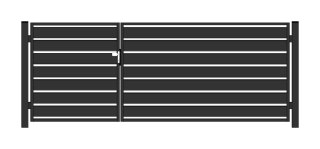 BramoFurtka typ PALISADA 200 - 1,50+2,50 x 1,75 m - malowana proszkowo