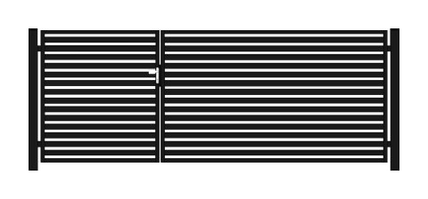 BramoFurtka typ PALISADA 60 - 1,50+2,50 x 1,25 m - malowana proszkowo BramoFurtka typ PALISADA 60 - 1,50+2,50 x 1,25 m - malowana proszkowo