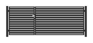 BramoFurtka typ PALISADA 80 - 1,50+2,50 x 1,25 m - malowana proszkowo