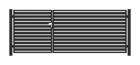 BramoFurtka typ PALISADA 80 - 1,50+2,50 x 1,25 m - malowana proszkowo BramoFurtka typ PALISADA 80 - 1,50+2,50 x 1,25 m - malowana proszkowo