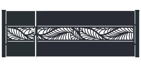 BramoFurtka typ WALL - 1,50+2,50 x 1,50 m - malowana proszkowo BramoFurtka typ WALL - 1,50+2,50 x 1,50 m - malowana proszkowo