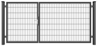 BramoFurtka wypełniona panelem - 1,50+2,50 x 1,70 m - malowana proszkowo
