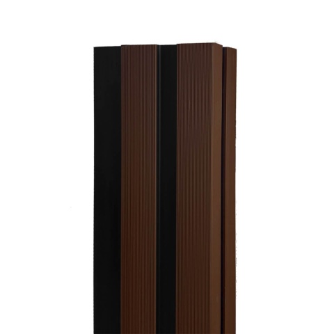 Composite Corner Trim for Slatted Cladding Duo Premium Redwood/Black – 2.9m