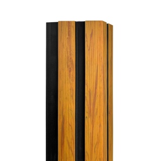 Composite Corner Trim for Slatted Cladding Duo Premium Amber/Black – 2.9m