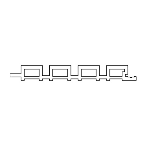 Composite Slatted Cladding Board Premium Graphite – 2.9m (0,580 m2)