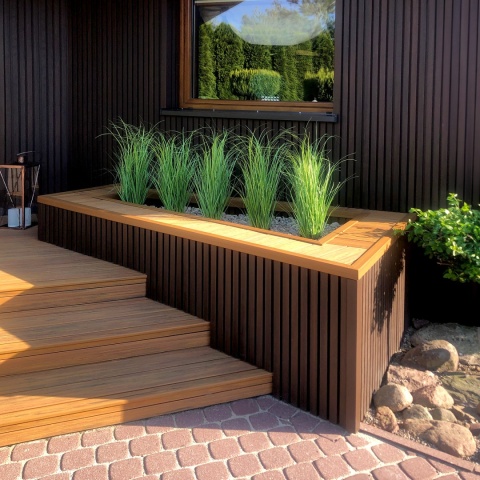 Premium 3D Composite Slatted Cladding Board Walnut – 2,9 m(0,580 m2)