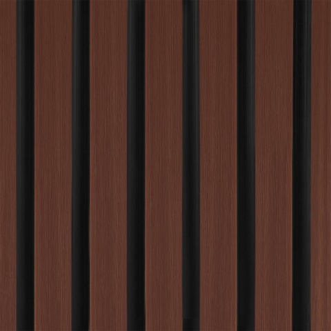 Composite Slatted Cladding Board Premium Duo Redwood / Black – 2.9m (0,483 m2)