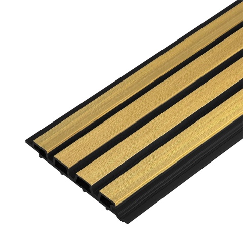 Composite Slatted Cladding Board Trapezoid Light Oak / Black – 2.9m (0,551 m2)