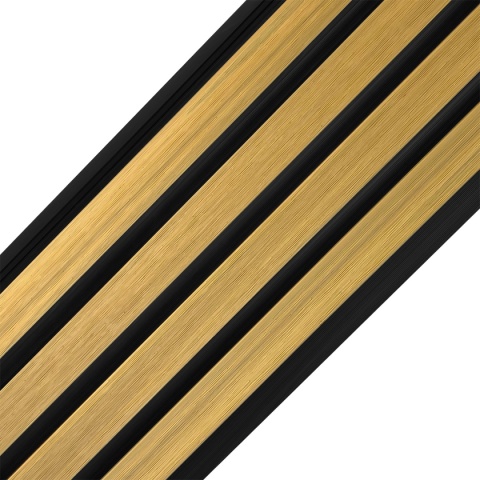 Composite Slatted Cladding Board Trapezoid Light Oak / Black – 2.9m (0,551 m2)