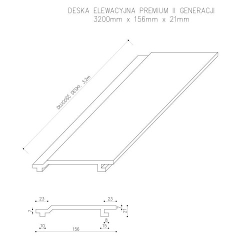 Composite Elevation Cladding Board Premium Antique – 2.9m (0,389 m2)