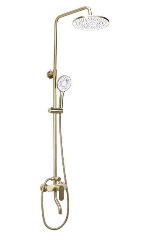 ZESTAW NATRYSKOWY DROP ZŁOTY SZCZOTKOWANY