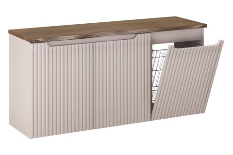 Zestaw meblowy 120cm z blatem i koszem na pranie
