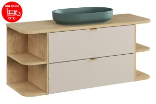 Zestaw meblowy 120cm z blatem i umywalką nablatową River