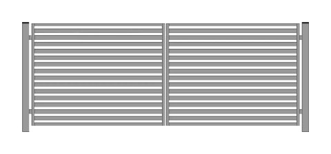 Brama typ WALL 60 - antracyt , brązowa , czarna , srebrna , zielona - 3,00 m