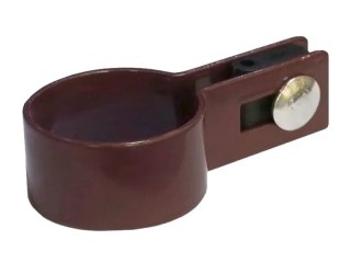 End Brackets for Mounting Fence Panels on Round Posts – Powder-Coated & Galvanized, 42mm