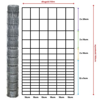 Siatka leśna - 150/19/15 G12 - 50 m