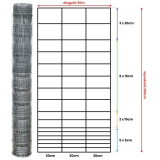 Siatka leśna - 180/17/30 G6 - 50 m