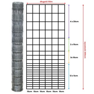 Siatka leśna - 200/22/15 G12 - 50 m