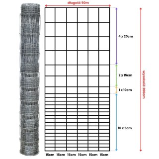 Siatka leśna - 200/24/15 G16 - 50 m